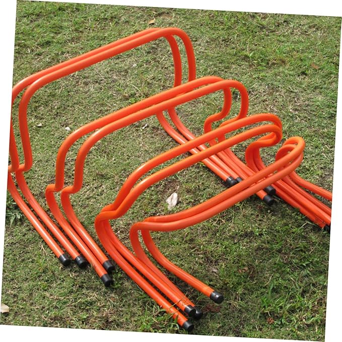 BESTYASH 2pcs Wear-Resistant Plastic Agility Hurdles 15cm Height Training Accessory for Youth Soccer and Running Speed Agility Drills