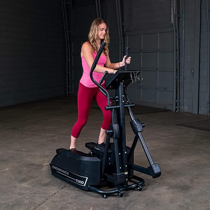 Body-Solid (E300) Elliptical Trainer Machine, Cardio Workout Crosstrainer Exercising Machines for Home & Commercial Gym with 300lb Weight Capacity