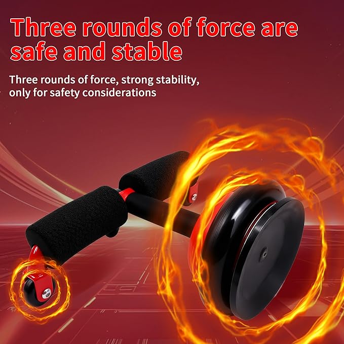 Multifunctional Ab Wheel Roller with Resistance Bands & Knee Pad, Detachable Abdominal Exercise Wheel with Suction Sit-Up Bar for Core Strength Training & Home Gym Workout