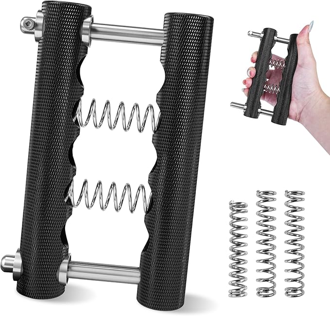 Stainless Steel Hand Gripper Strengthener, 8-142 kg Adjustable Hand Grip Strength Trainer, Forearm & Wrist Strength Training for Athletes, Rock Climbers, Rehabilitation