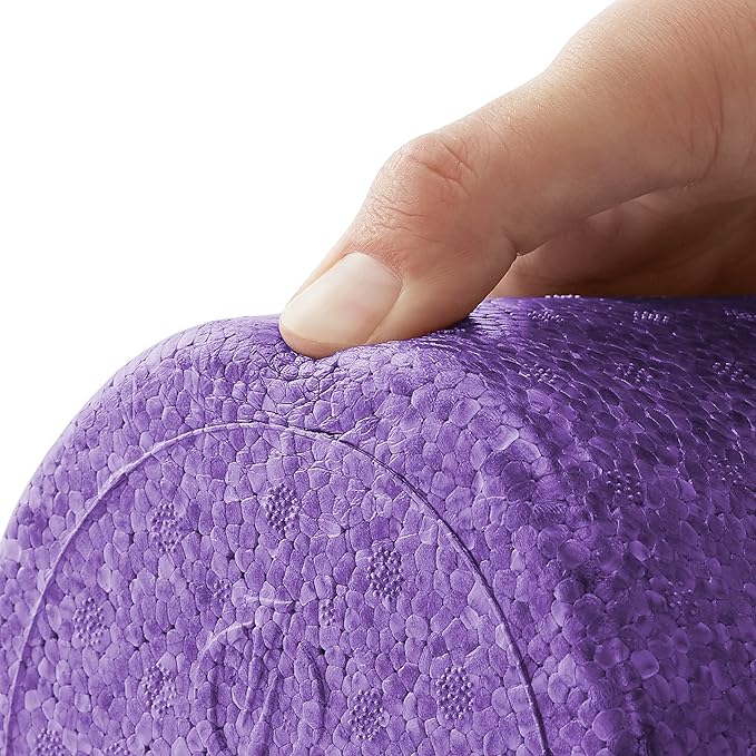 Philosophy Gym 12" High-Density Foam Roller for Exercise, Massage, Muscle Recovery - Round, Purple