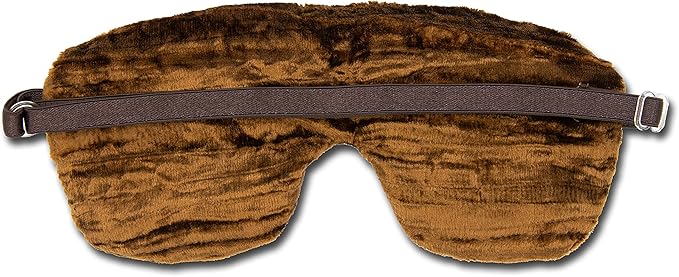 Handmade Weighted Sleep Eye Mask Yoga Pillow - Flax Seed Fill - Lavender Scented - Mocha - TEMFL-MO