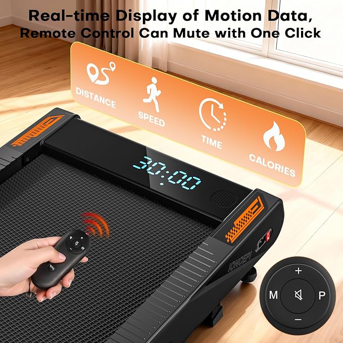 Walking Pad Treadmill with Speaker, 4-in-1 6.2MPH Treadmills for Home with App Compatible, Walking Pad with 10% Incline, LED Display, 2.75HP Brushless Drive, 350 LB Weight Capacity, 12 HIIT Programs