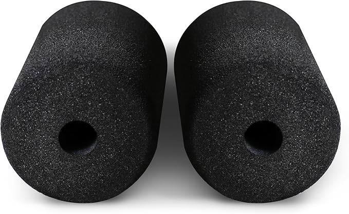 WF Athletic Supply Foam Foot Pads, Foam Roller for Gym Exercise Machines Equipment Replacements, Roller Pad for Leg Extension, PEC Deck Pads for Weight Bench, Sold by Pair (6” x 4” OD x 0.875” ID)