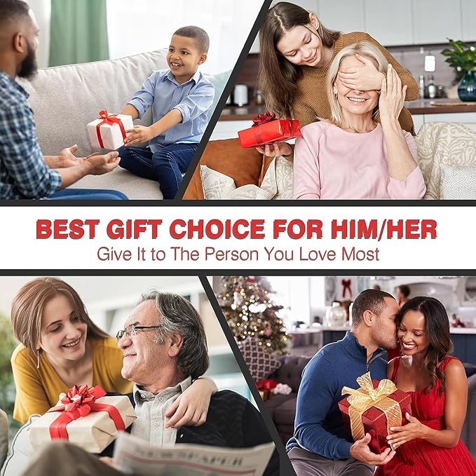 Jancane Mini Massage Gun, Deep Tissue Muscle Massager with 6 Speeds & 4 Heads, Super Quiet Handheld Percussion Massager for Pain Relief, Athletes, Office Workers & Parents, Portable Gift