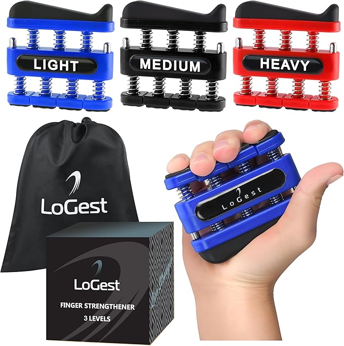 Finger Strengthener - Finger Exerciser for Forearm and Hand Strengthener - Hand Grip Workout Equipment for Musician, Rock Climbing and Therapy