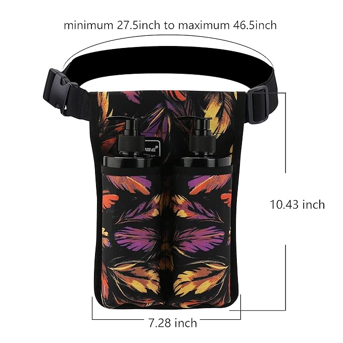 Tuhaoge Massage Bottle Bag Massage Oil Holster Lotion Holster Massage Therapist Massage Oil Holster Massage Lotion (TH2KD-YuMao-W)