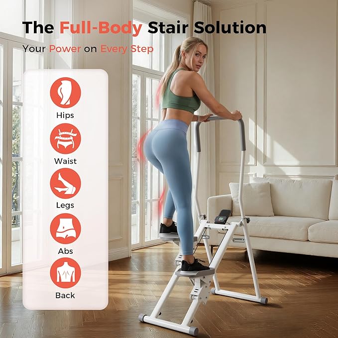 Stair Stepper for Home,Compact Folding Cardio Stair Climber for Full-Body Workout,Perfect for Women Men