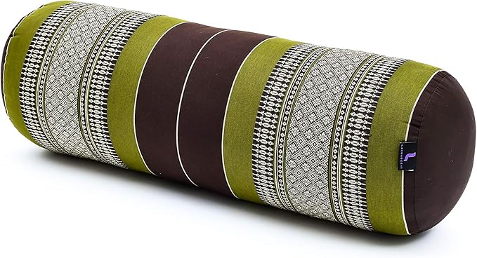 Leewadee Yoga Bolster - Standard Size – Large Meditation Cushion, Tube Pillow for Comfortable Reading, Pilates Equipment, Kapok Filling, 24 x 10 x 10 inches
