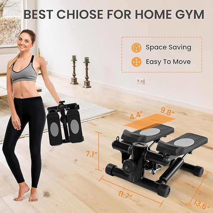 Signature Fitness Stair Stepper for Home Exercise, Portable Stepper Machine Capable of Full-Body Exercise, Low Noise and Smooth, Multiple Options