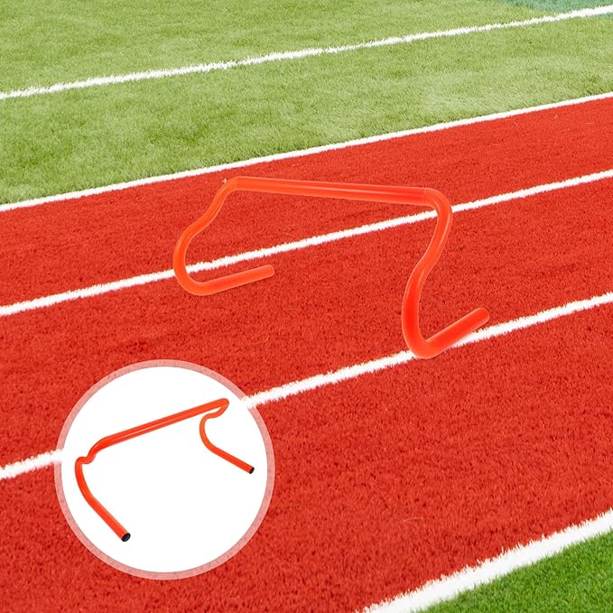 STOBAZA Detachable PVC Speed Hurdle Orange for Agility and Strength Training, Portable Flexibility Training Rack for Football and Athletic Speed Drills