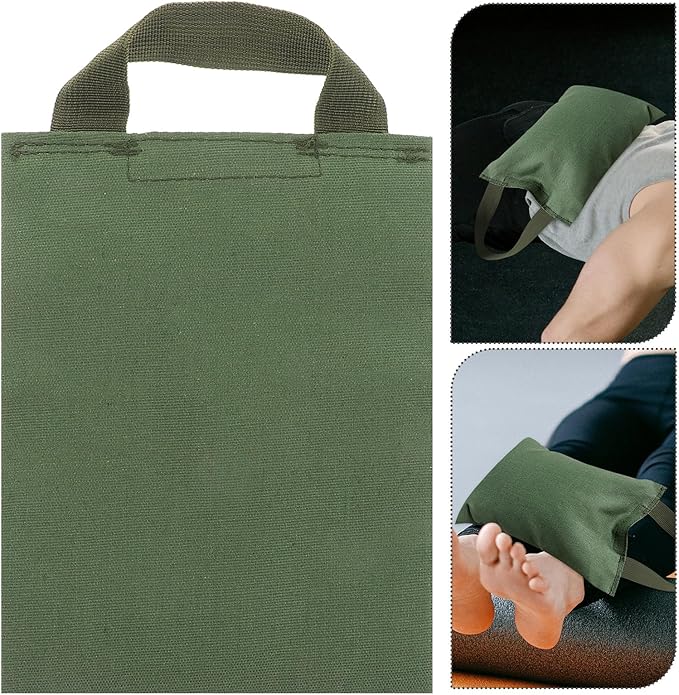 SUPVOX Canvas Yoga Sandbag with Handle 2kg Empty Training Sandbag for Pilates Fitness and Weight Workout Exercise Equipment