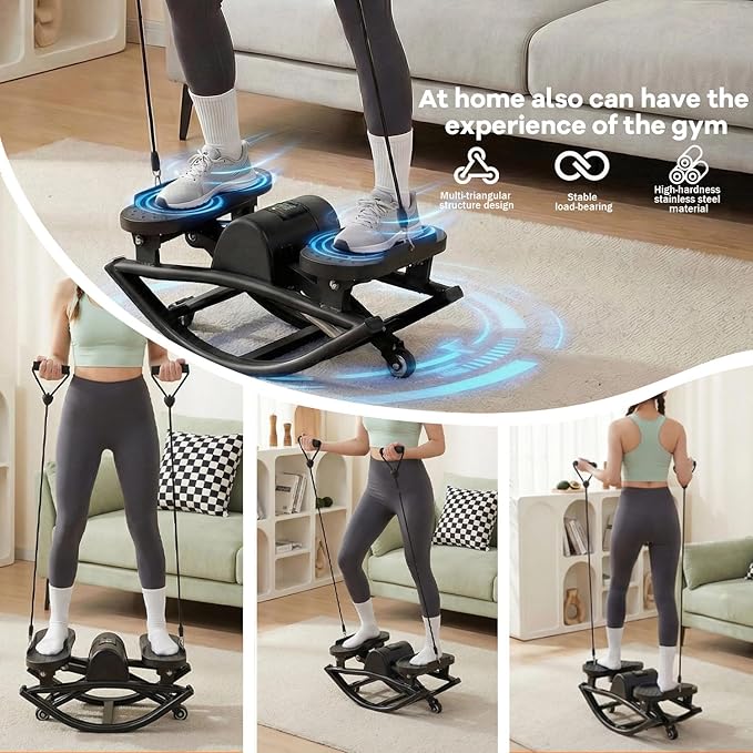 Rock Stepper,Portable Rocking Stepper Machine, Home Fitness Equipment,Built-in Counter,Protects Knees and Joints, Weight Capacity: 330 lbsLightweight and Compact, Apartments