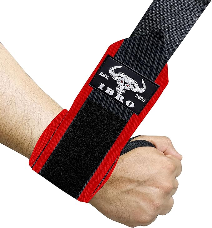 IBRO Weightlifting Wrist Wraps,18” or 24” Premium Wrist Support, Avoid Injury, Best Wrap for Powerlifting, Weightlifting, Gym Workouts, Strength Training, Cross Training for Men & Women
