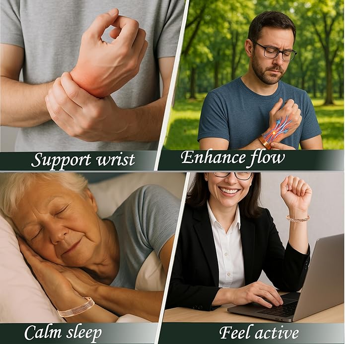 Touchstone copper bracelets | gift for men women |adjustable 100% pure solid real magnetic jewelry | handmade bracelet set combo | rope braided tibetan bangles.