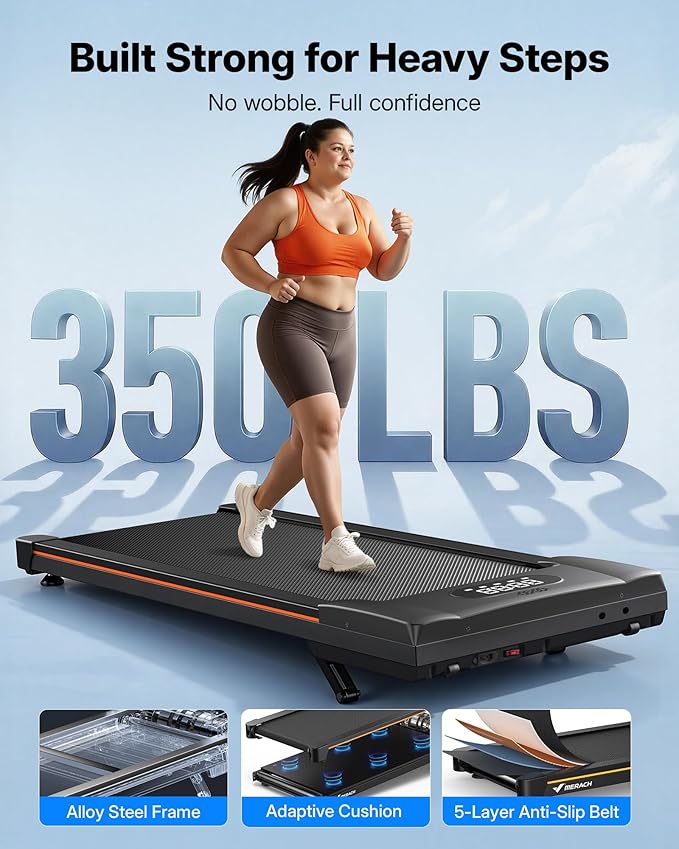 MERACH W50 Walking Pad Treadmills for Home, 12% Auto Incline, 400lbs Capacity, 3.5HP Super Quiet Brushless, 16.5"x41.3" Spacious Running Belt, Under Desk Treadmill with Remote & LED