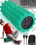 Nordic Lifting Vibrating Foam Roller w/ 5-Speed Vibration – High-Density EVA Foam for Deep Tissue Massage, Relaxation & Mobility Support