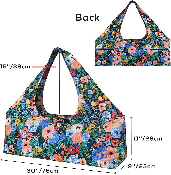Yoga Mat Bag - Large Yoga Bag with Yoga Mat Strap, Zipper and Pockets - Yoga Bags and Carriers Fits All Your Stuff - Personalized Yoga Mat Bags for Women Fits Most Size Mats