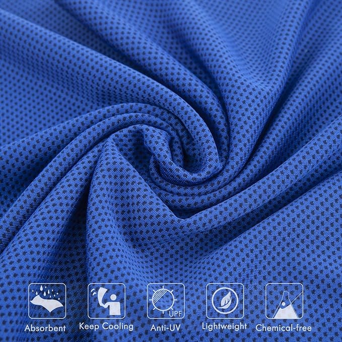 4 Packs Cooling Towel (40"x 12"), Ice Towel, Microfiber, Soft Breathable Chilly Towel Stay Cool for Yoga, Sport, Gym, Workout, Camping, Fitness, Running, Workout & More Activities (Multicolor)