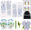Reflexology Socks with Tools,2 Pair Reflexology Socks with Massage Tool for Men Women, Reflexology Chart Socks with Trigger Point Massage Tool, Foot Massage Socks and Acupressure Socks