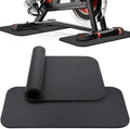 TOBWOLF 2PCS Non-Slip Mat Compatible with Peloton Bike, Concept 2 Rowing Machine, Exercise Bike Mat, Mat Protect Hardwood Floor Carpet for Home Gym, Workout Mat for Bike Trainer, Stationary Spin Bike