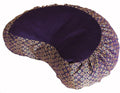 Meditation Cushion Zafu Pillow Buckwheat - Crescent Silk Brocade Purple