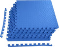 Elevon Puzzle Exercise Gym Flooring Mat, EVA Interlocking Foam Tiles Workout Mat for Home Gym, Fitness Equipment, MMA, Gymnastics, Shock-Absorbing Exercise Mat, Multi-Color