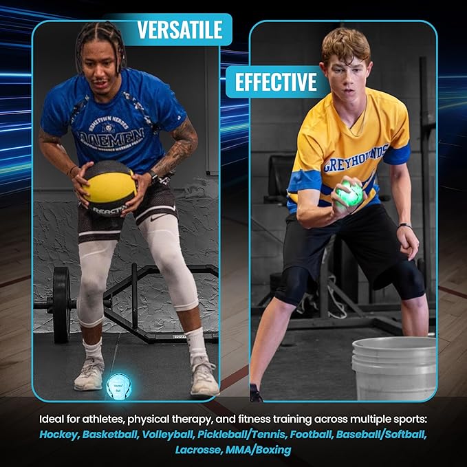 Vector Ball S Neuro-Visual Reaction Ball for Improving Sports Quickness, Focus, Agility, Speed, Hand Eye Coordination - Waterproof, Impact Color-Changing Reflex Trainer - Cognitive Training Tool