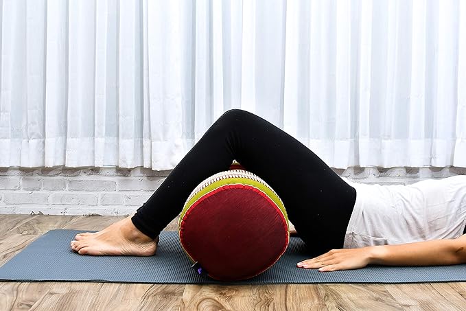 Leewadee Yoga Bolster - Standard Size – Large Meditation Cushion, Tube Pillow for Comfortable Reading, Pilates Equipment, Kapok Filling, 24 x 10 x 10 inches