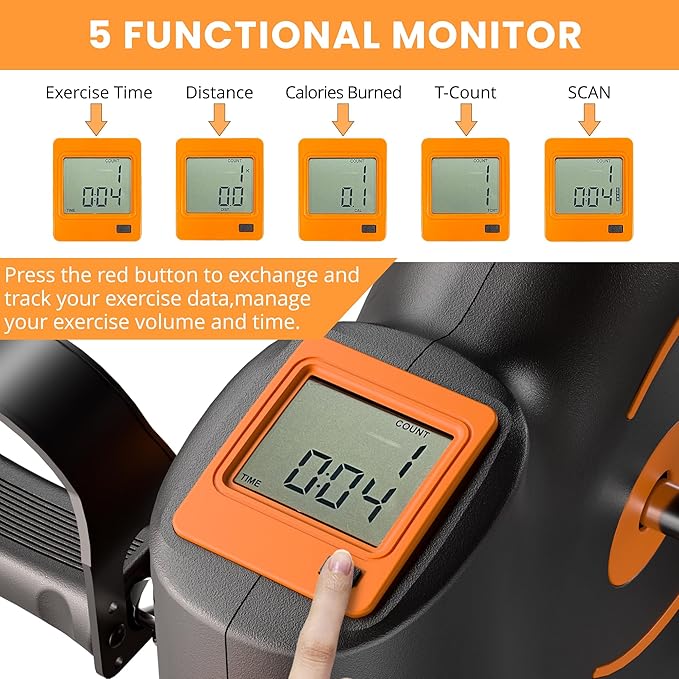MOMODA Pedal Exerciser Under Desk Exercise Bike for Leg and Arm Cycling and Recovery Exercise