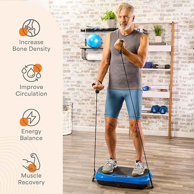 Lifepro Vibration Plate for Lymphatic Drainage – Whole Body Vibrating Platform Exercise Machine for Muscle Toning & Recovery with Remote Max Load 260 lb