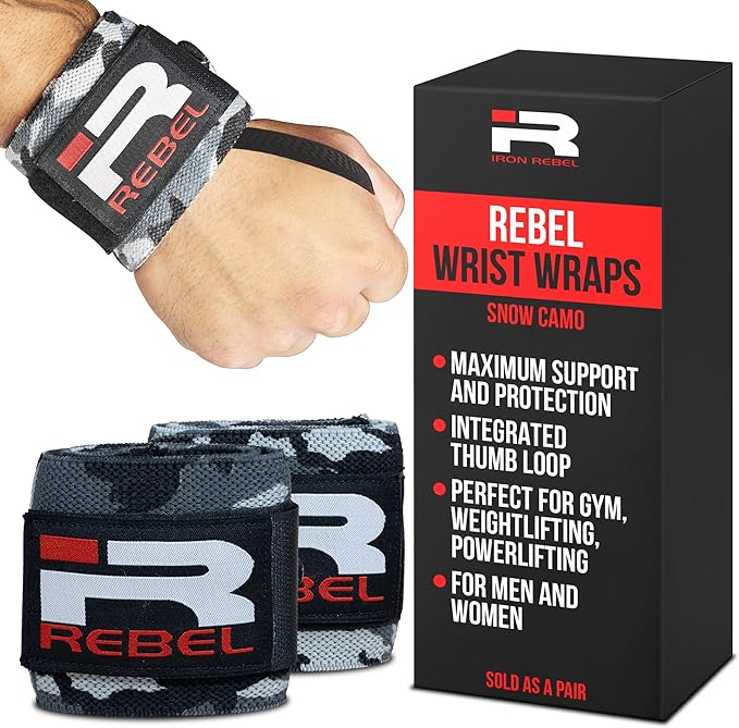 Iron Rebel Figure 8 Deadlift Straps - Heavy Duty Weightlifting Straps for Men & Women - Professional Strength Gym Wrist Straps for Powerlifting & Max Pulling (Pair)