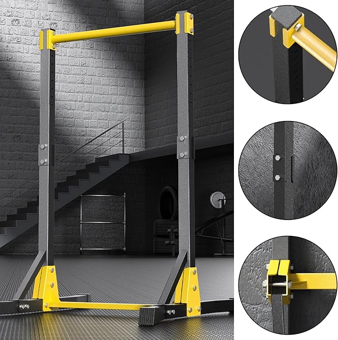 Pull Up Station, Power Tower, Strength Training Dip Stands Portable Pull-up Bar Station, Free Standing Pull Up Bar for Home Gym, Pull Up Tower Station 410LBS with 11 Gears Adjustment