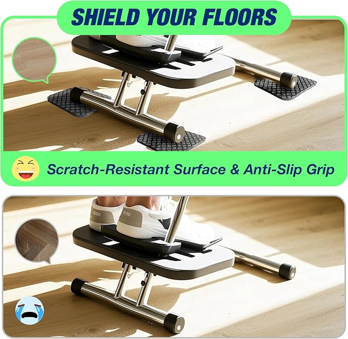 6 Pack Treadmill Pads - Anti-Slip & Anti-Vibration Exercise Equipment Mats - Floor Protectors for Hardwood & Carpet, Noise Reducing Stabilizer Feet for Bike, Elliptical, Rower (Square, 4"x4"x0.2")