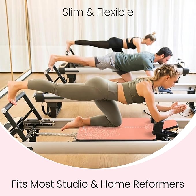 Pilates Reformer Mat Non Slip – Washable Reformer Mat Cover with Grip Socks & Mesh Bag, Sweat Absorbing Pilates Reformer Towel for Studio & Home Use