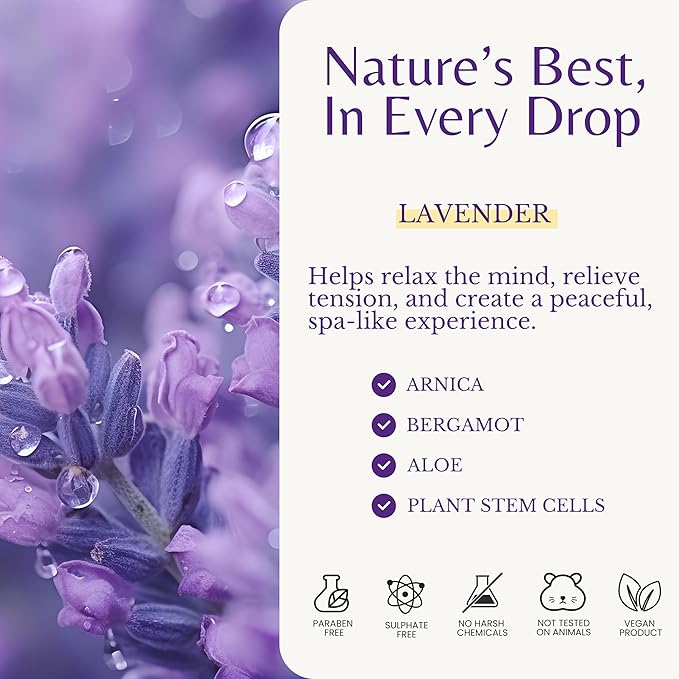 Lavender Massage Oil for Skin, Luxury Aromatherapy & Romantic Massage Oil for Date Night, Relaxing & Hydrating Skin, 2-Pack