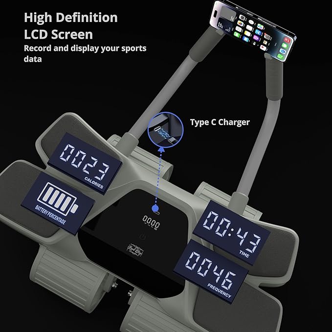 2026 New 4-Wheel Abdominal Roller with Elbow Support : Latest Upgraded High-Performance Exercise Machine With Automatic Rebound, Multi- layered Anti-Slip Design with Calorie Counting LCD Screen