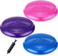 Leitee 3 Pcs Inflated Wobble Cushion Exercise Wiggle Seat for Sensory Flexible Seating Wobble Board Balance Disc Sensory Wiggle Seat Pad for Office Chair with Air Pump