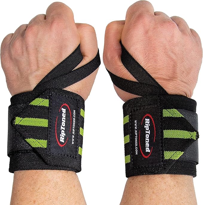 Rip Toned Wrist Wraps for Weightlifting – USPA & USAPL Approved 18" Wrist Straps for Powerlifting – Adjustable, Durable Gym Wraps with Thumb Loop – Quality Support for Men & Women