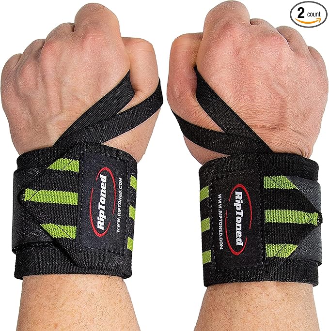 Rip Toned Wrist Wraps for Weightlifting – USPA & USAPL Approved 18" Wrist Straps for Powerlifting – Adjustable, Durable Gym Wraps with Thumb Loop – Quality Support for Men & Women