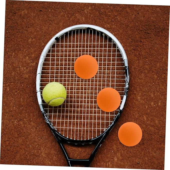 KICHOUSE 4pcs Squash Training Balls High Bounce Rubber Reaction Balls for Racquetball Accessories Boys and Girls Adults Professional Training Equipment