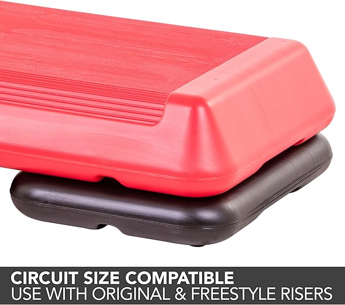 The Step Original Aerobic Exercise Risers (Pair) with Nonskid Feet - Two Extra Risers for Use with The Step Circuit Size Platforms