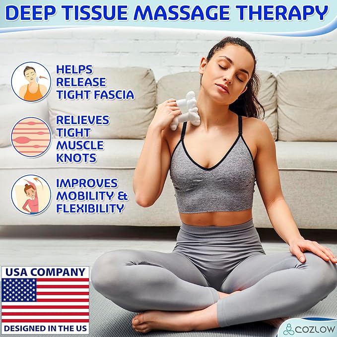 Fascia Massage Tool for Trigger Point Pain Relief - Myofascial Release Massager for Reduced Cellulite Appearance & Tight Muscle Knots - Deep Tissue Massage Nodes for Neck, Shoulder & Legs