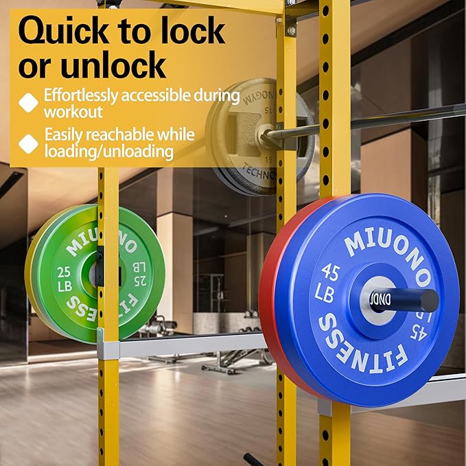 Weight Plate Holder, Weight Rack Storage for 2x2 Power Rack Attachments with 1-inch Hole, 11" Extended Bar for Olympic Weight Plates (4 Pack)