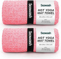 Hot Yoga Towel,Microfiber Yoga Mat Towels Non Slip for Hot Yoga Absorbent Microfiber Sweat Anti-Slip Cover,Bikram,Pilates,Exercise,Fitness 28 inch X 72 inch Pink 2 Pack