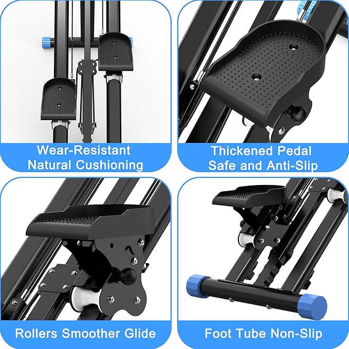 Stair Stepper for Home, 265lbs Vertical Climber Machine for Full-Body Exercise, Resistance Home-Upgrade Climber Fitness Equipment with Stable Frame Adjustable Handlebar for Women Men
