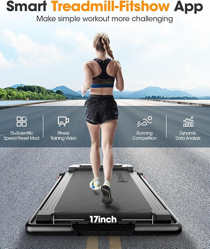 2.5HP Walking Pad with Incline 330lbs, 3 in 1 Walking Pad Treadmill 5-Level Big LED, Under Desk Treadmill for Home,Hike/Jog/Run,Portable,Small, with Remote Control,Assembly Free,Wider Belt