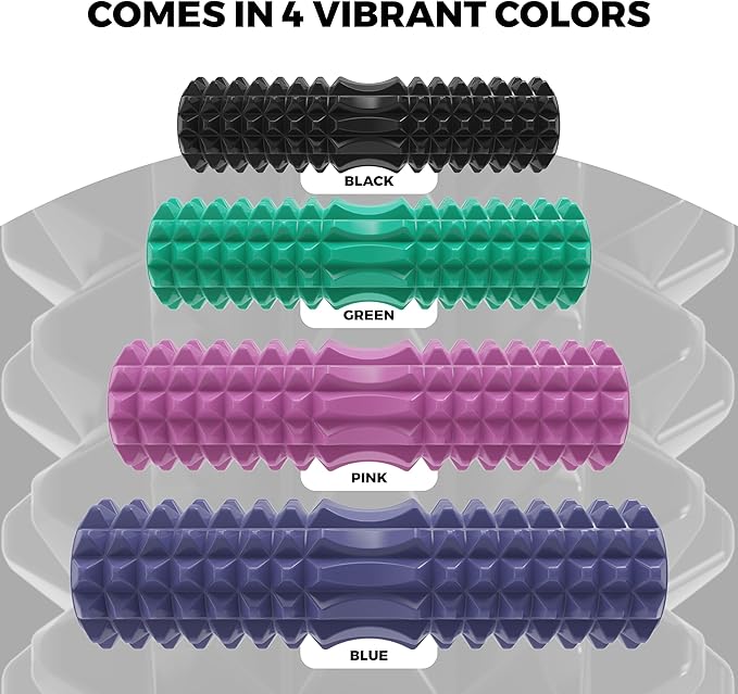 Nordic Lifting Vibrating Foam Roller w/ 5-Speed Vibration – High-Density EVA Foam for Deep Tissue Massage, Relaxation & Mobility Support