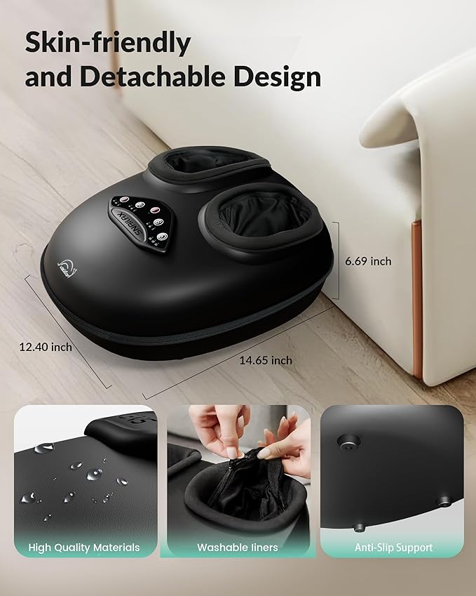Snailax Foot Massager with Heat, FSA Eligible [2026] Upgraded Shiatsu Feet Massager Machine for Plantar Fasciitis Neuropathy, Rolling Compression HSA Foot Massage, Fits Size up to 15“, Gifts for Men