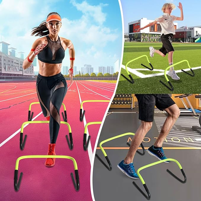 Agility Speed Training Hurdles, Agility Training Hurdle Set for Basketball and Soccer Practice with Carry Bag, 5 Pack